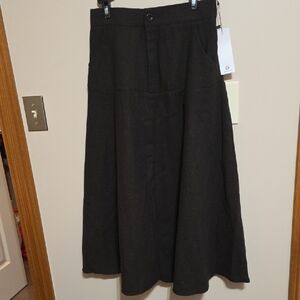 Women’s Black A-Line Midi Skirt